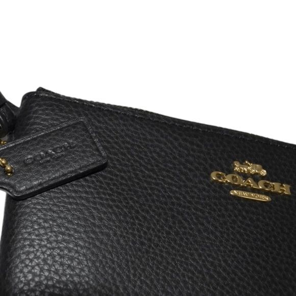 COACH Pebble Leather Double Corner Zip Wallet Wristlet NEW - Picture 4 of 8